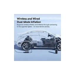 Автомобільний насос Baseus PrimeTrip VA1 Wired and Wireless 2-in-1 Tire Inflator Cosmic Black C11169001121-00 - мініатюра 8