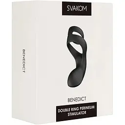 Подвійне ерекційне кільце Svakom Benedict Black - мініатюра 7