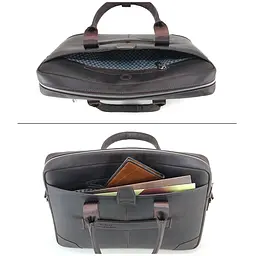 Сумка шкіряна для ноутбука 15,6' , MacBook 16' Tom Stone коричнева 717 CBR - мініатюра 7