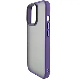 TPU+PC чохол Metal Buttons для Apple iPhone 14 Pro Max 6.7" Темно-фіолетовий - мініатюра 2