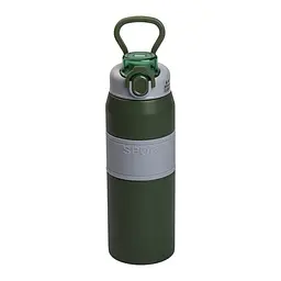 Термос Sport 800 мл з мундштуком і ручкою, зелений Yiwu HP-14-6GR - мініатюра 6