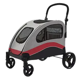 Коляска для домашніх тварин до 60 кг Bestopet Люпосанчик BS-RL-10 Grey-Red