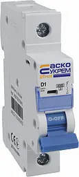 Модульний автоматичний вимикач 1р - 1А - D - UTrust АСКО-УКРЕМ (A0010210043) - мініатюра 2