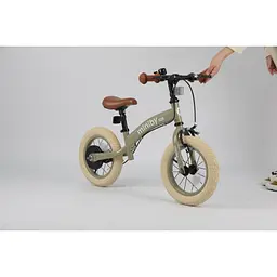 Велосипед-біговел Qplay Miniby 3в1 12" Grey-Green (CB02MiniBy12Grey-Green) - мініатюра 5