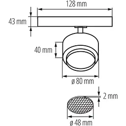 Прожектор для шинопровода Kanlux BTL 18W-930-B-Kanlux - мініатюра 4
