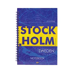 Блокнот Axent на спіралі тверда обкл., А5, 96арк. Stockholm (8032-08-A) - мініатюра 1