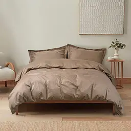 Постільна білизна сатин Lotus Home - Dakota Modern кавовий сімейний - мініатюра 2