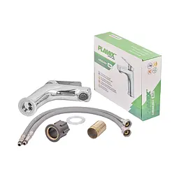 Змішувач для умивальника Plamix Lucas-001 SET хром з підведенням PM0707 Хром - мініатюра 3