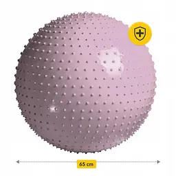 М'яч для фітнесу (фітбол) 4FIZJO 65 см масажний Anti-Burst 4FJ0617 Pink (P-5905973400220) - мініатюра 6