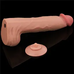 Фалоімітатор LoveToy Sliding-Skin Dual Layer Dong King Sized 36 см тілесний - мініатюра 6