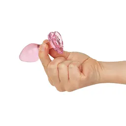 Анальна пробка EasyToys Anal Plug Glass S 7 см (рожевий) - мініатюра 5