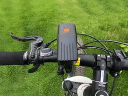 Велоліхтар + габарит QX-T3206 (2xXML-T6 + габарит-6SMD) + PowerBank + microUSB (3 режими та 4 режими) - мініатюра 2