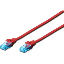 Патч-корд Digitus 2м, UTP, cat.5e, AWG 26/7, CCA, PVC, red (DK-1512-020/R)