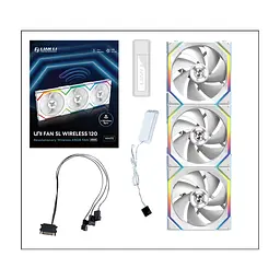 Кулер до корпусу Lian Li Uni Fan SL WIRELESS 120-3, White (G99.12SL1W3W.00) - мініатюра 8