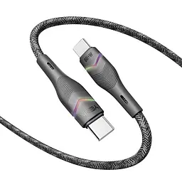 Кабель для заряджання та обміну даними USB Yoki YK-RG24 RGB Series Type-C to Type-C 60W 3A/20V 1.2 м Чорний - мініатюра 4