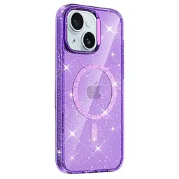 Чохол TPU Eclipse Sparkle Magnetic Fit для Apple iPhone 14 / 13 (6.1") Purple - мініатюра 2