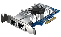 Мережева карта QNAP Dual-port RJ45 10GbE network expansion card PCIe 3.0 x4 (QXG-10G2T-X710) - мініатюра 3