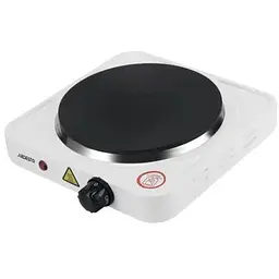 Настільна плита Ardesto ECS-J115W, білий, 1500W, електрична, 5 режимів, 1 конфорка, емаль, індикатор нагрівання