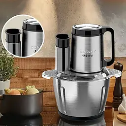 Багатофункціональний блендер подрібнювач Sokany SK-06020, 6в1 чаша 5л 1000Вт Сталь - мініатюра 3