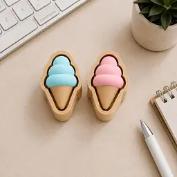 Клікер-антистрес Puffy Ice Cream Clicker 32939 6х4 см блакитний - мініатюра 5