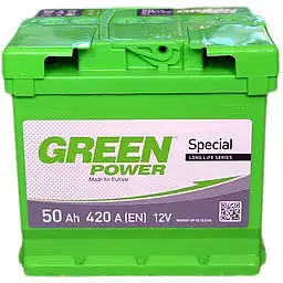 Акумулятор Green Power Standart 50Ah (+/-) (420EN) (207х175х190)