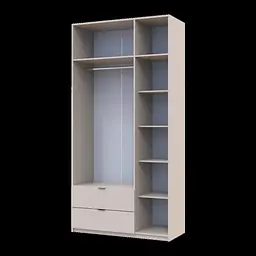 Распашный Шкаф для одежды Doros Лукас Кашемир 3ДСП 120х50х240 (80737798) - миниатюра 7