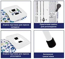 Дошка для прасування Casa Si Lady 122x38 White/Blue Laquer (CS93574R267) - мініатюра 8