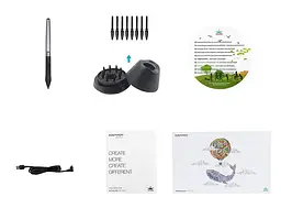 Huion Графічний планшет 8.7"x5.4" H950P, microUSB, чорний - мініатюра 2