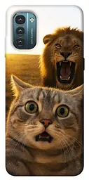 Чохол Demsky Shocked cat and lion для Nokia G21