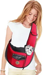 Сумка-переноска для котів і собак дрібних порід Voyager Pet VB18013 Red - мініатюра 3