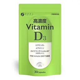 Вітамін Fine Japan Vitamin D3 Д3 високої концентрації 30 табл