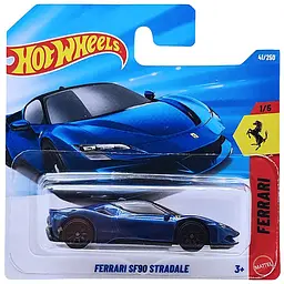 Базова машинка Hot Wheels Ferrari SF90 Stradale колір в асортименті (5785) JJK89 - мініатюра 2