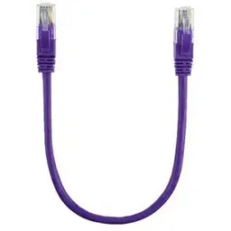 Патч-корд 0.3м, RJ-45, Cat.5e, CU, мідь, фіолетовий Ritar (PCR-CU/0.3Pe / 14090)