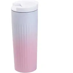 Термочашка SEYGM 500 мл з flip кришкою, рожевий градієнт Happy Life HP154P - мініатюра 2