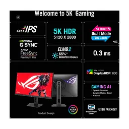 Монітор ASUS ROG Strix 5K XG27JCG (90LM0CE0-B01371) - мініатюра 9