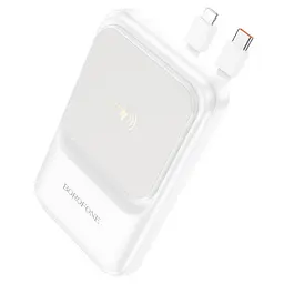 Портативний акумулятор із бездротовою зарядкою Borofone BJ26 Spencer 20 W 10000 mAh білий - мініатюра 4