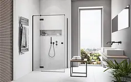 Душові двері Radaway Essenza New Black KDJ 120x200 скло прозоре, праві (1385042-54-01R) - мініатюра 2