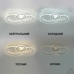 Смарт люстра керована світлодіодна TRIO ICE 3R 70 Вт 510x380x107 мм Бiла ESLLSE - мініатюра 3