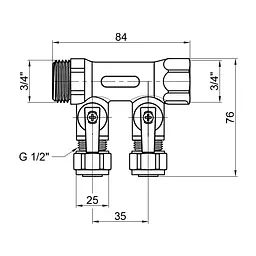 Колектор SD Plus 3/4" 2 виходи SD231W2 - мініатюра 3