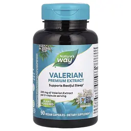 Екстракт кореня валеріани Nature's Way Valerian Premium Extract, 90 вегакапсул для гарного сну