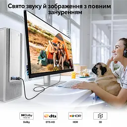 Відеоадаптери UGREEN DP130 DisplayPort - HDMI 4K 30 Гц 2 шт. синьо-сірі (55935) - мініатюра 11
