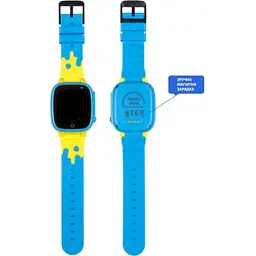 Smart Watch AmiGo GO008 MILKY GPS Wi-Fi Blue/yellow UA UCRF - мініатюра 4