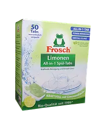 Таблетки для миття посуду в ПММ FROSCH Лимон 20г, 50шт