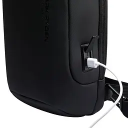 Рюкзак на одне плече Mark Ryden MR7510 із USB-портами (Чорний) - мініатюра 4