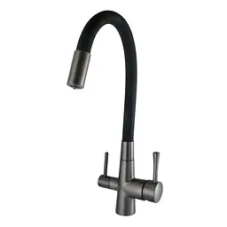 Змішувач для кухні під осмос Globus Lux GLLR-0903-11-graphite Чорний матовий - мініатюра 7