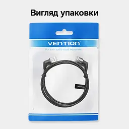 Патч-корд Ethernet Cat6A з поворотом кутових конекторів на 360° Vention 1 м LAN-кабель UTP без екранування зі штекерами RJ45 8P8C на обох кінцях зі швидкістю передавання даних 10 Гбіт/с з зовнішнім діаметром 2,8 мм для підключення в обмеженому просторі чорний (IBOBF) - мініатюра 9