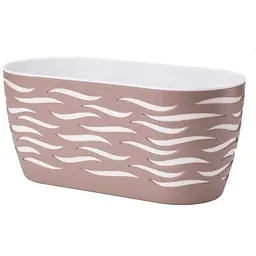 Горщик для квітів Form-Plastic Sahara Duo-овал-35 6 л біло-бежевий (4440-051+011W)