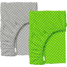 Набір простирадл на резинці Cosas GREEN DOTS 60х120х12 см (SetSheet_DropGreen_DropGWhite_120x60)