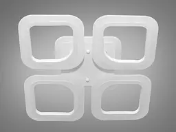 Люстра стельова LED Diasha AS8060/4WH, 50W, 3200K-6000K, білий метал, сучасний стиль для дитячої кімнати - мініатюра 4