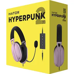 Ігрові навушники Hator Hyperpunk 2 USB 7.1 Black/Lilac [HTA-849] [113263] - мініатюра 7